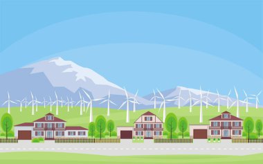 köy ve Rüzgar jeneratörleri