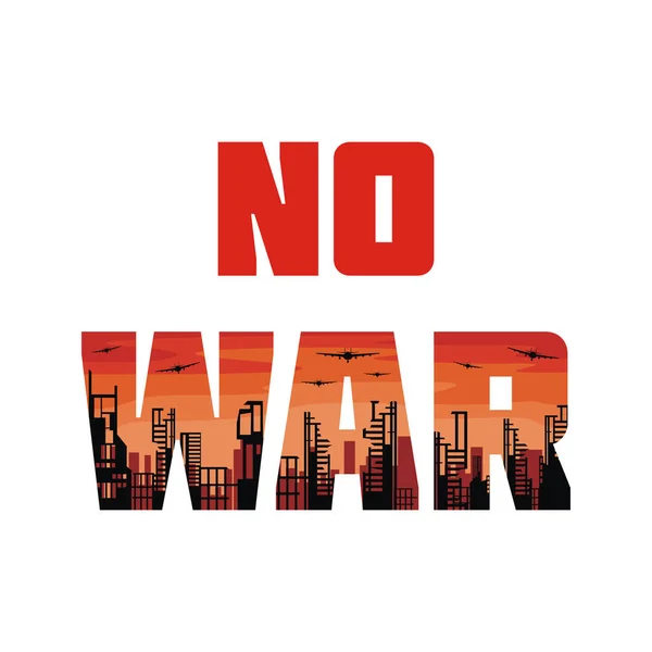 Kein Kriegsplakat — Stockvektor