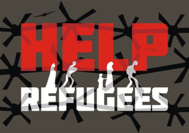 help refugees banner clipart