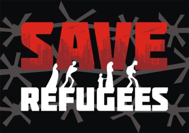 save refugees banner clipart