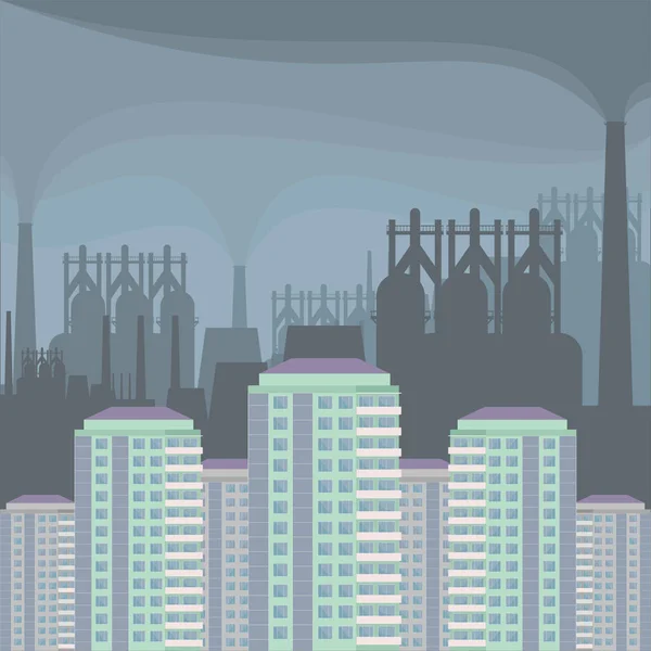 Smog över staden — Stock vektor