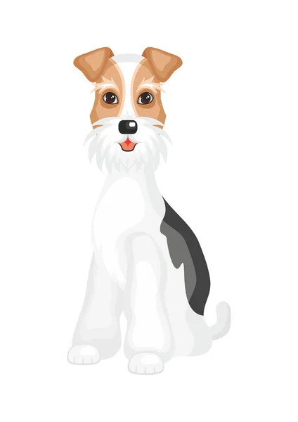 Fox terrier hund — Stock vektor