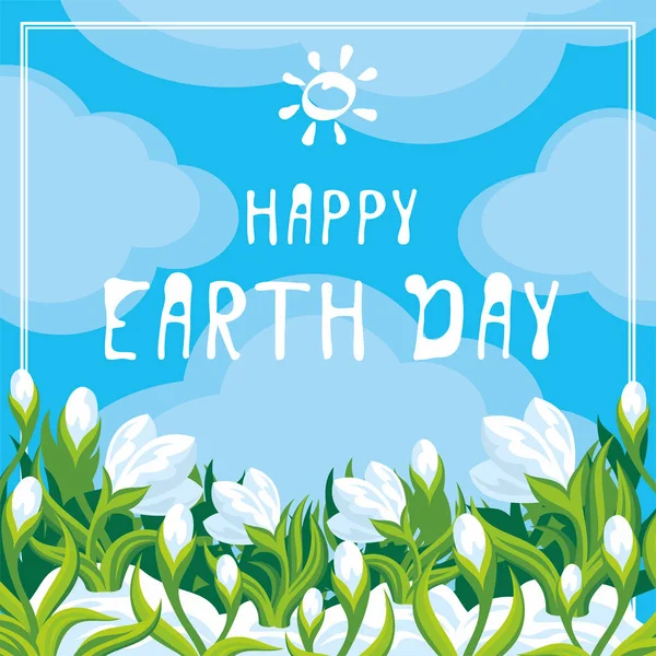 Happy earth day — Stock Vector