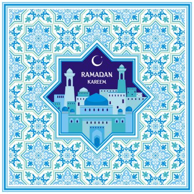 Ramazan tebrik kartı camgöbeği