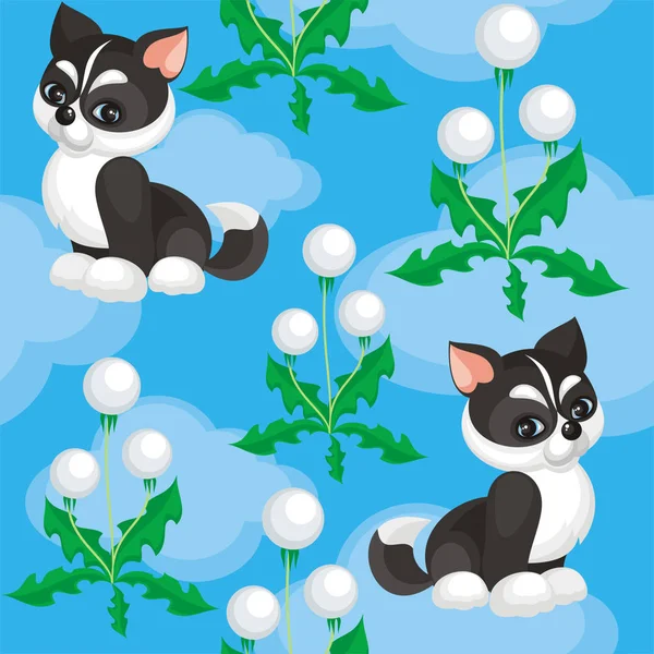 dandelions and huskies