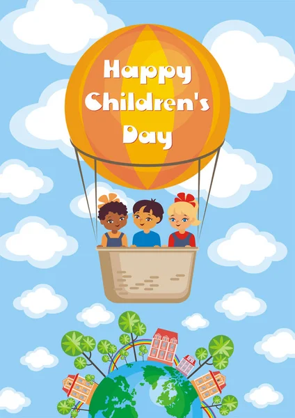 Childrens dag banner — Stockvector