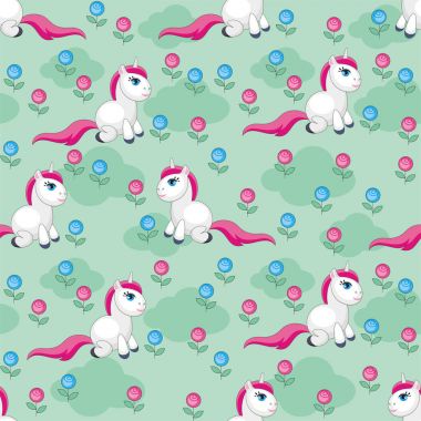 Tek boynuzlu atlar ve gül