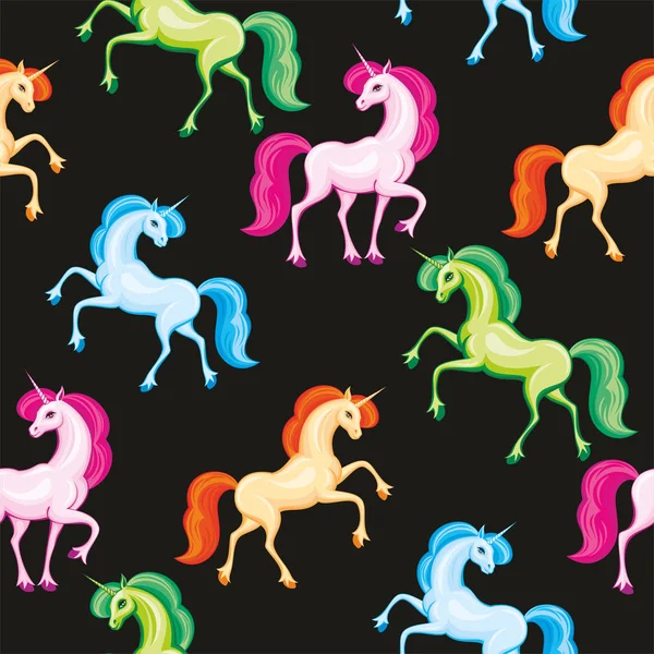 Modello unicorno multicolore — Vettoriale Stock