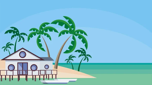 La casa en el agua — Vector de stock