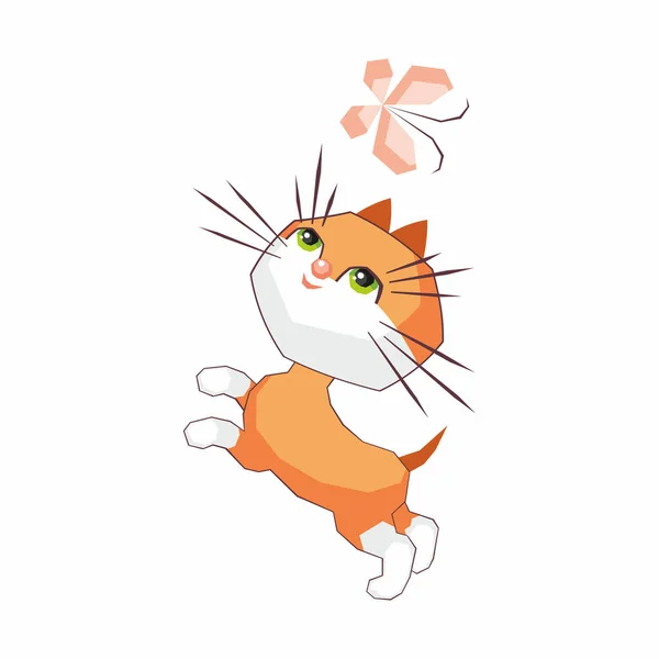 Funny little kitty — Stock Vector