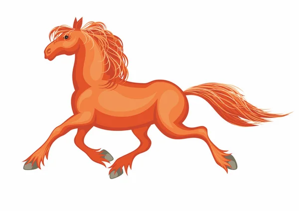 Das rote Pferd — Stockvektor