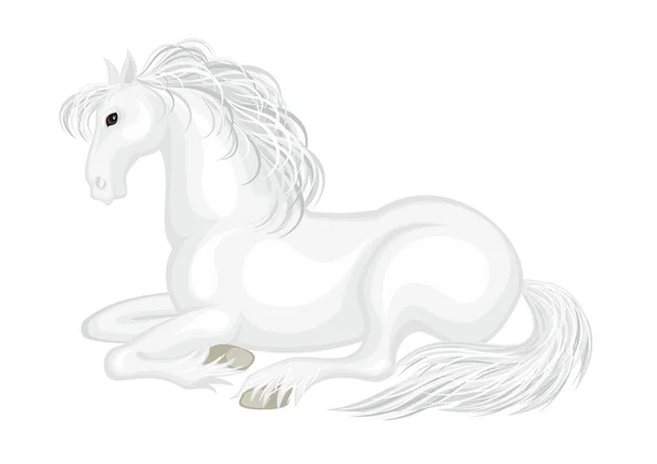 O cavalo branco — Vetor de Stock