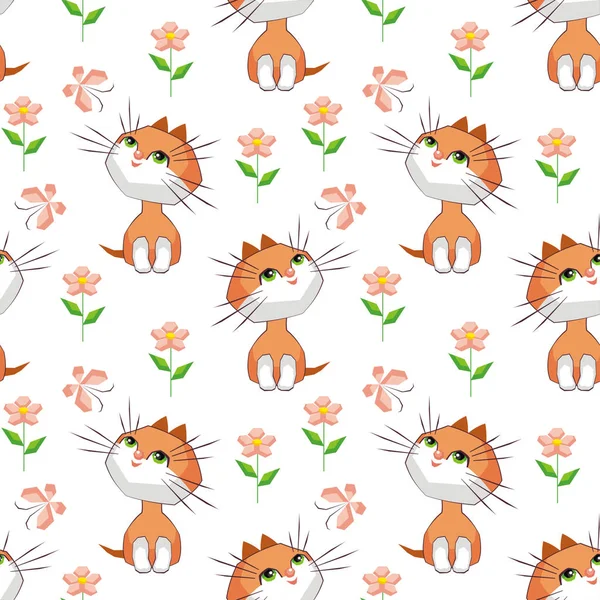 Modèle mignon chats — Image vectorielle