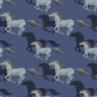  running horse pattern clipart