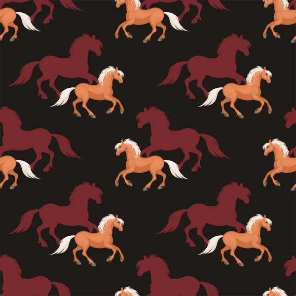 Hermoso patrón de caballo — Vector de stock