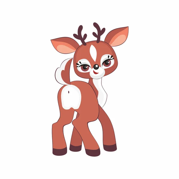 Küçük sevimli geyik — Stok Vektör