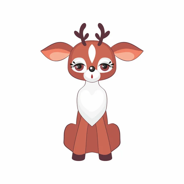 Sevimli küçük geyik — Stok Vektör