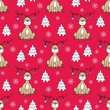 Sevimli, pürüzsüz geyik deseni