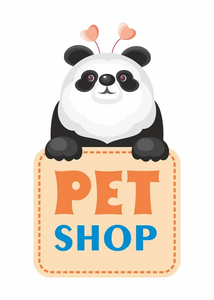 Cute little panda — Stock Vector