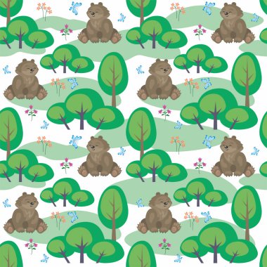 Ayı pürüzsüz desen