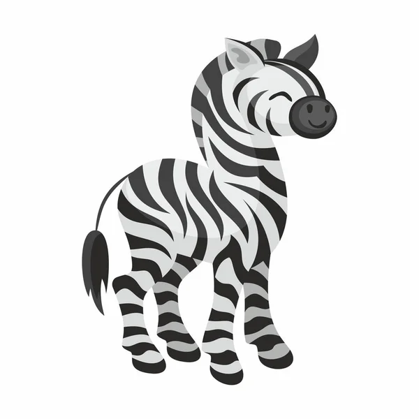 African zebra yang lucu - Stok Vektor