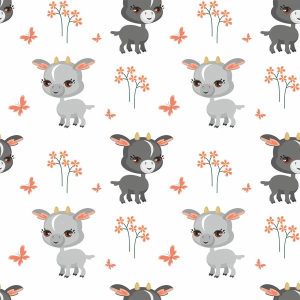 Petit motif de chèvre — Image vectorielle