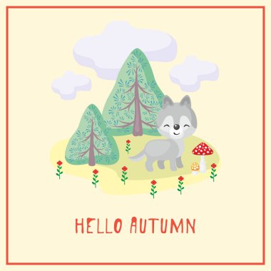 Kurt ve sonbahar orman