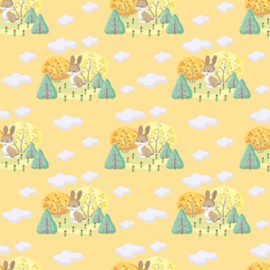 sevimli tavşan deseni