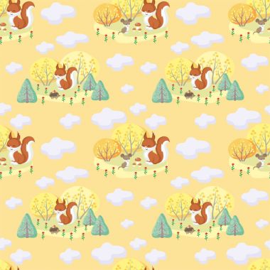 Sevimli sincap desen