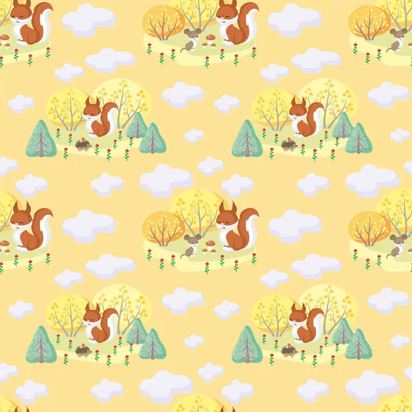 Sevimli sincap desen