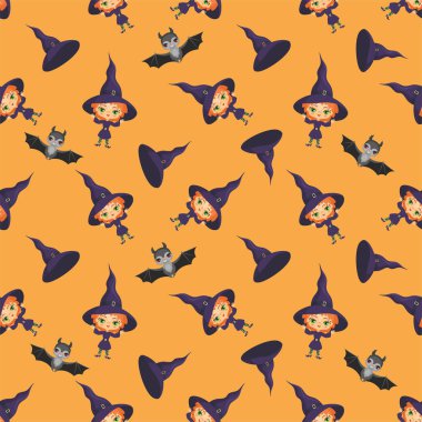  Cadı ve yarasa desen