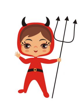 bir şeytan kostümü