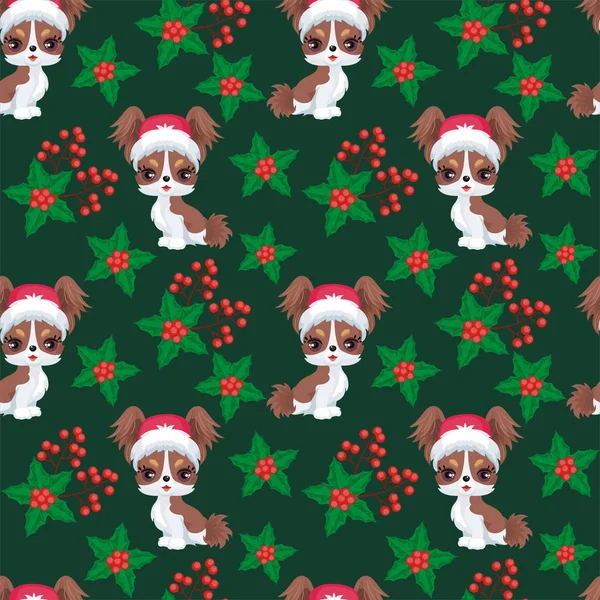 köpek Papillon seamless modeli