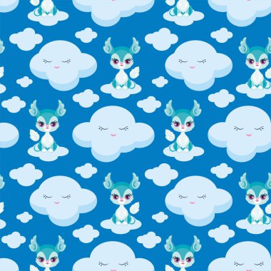 sihirli hayvan seamless modeli