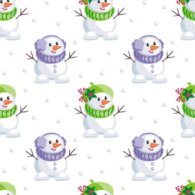 sevimli küçük kardan adam