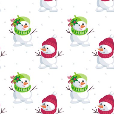  küçük sevimli kardan adam