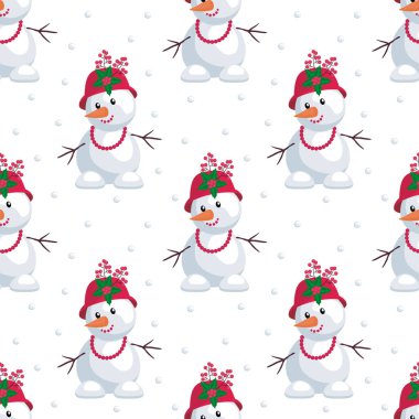  Bayanlar şapkalı bir kardan adam