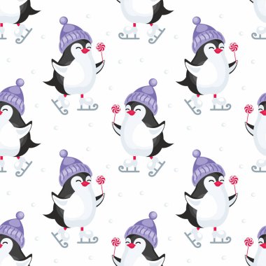 küçük penguenler desen