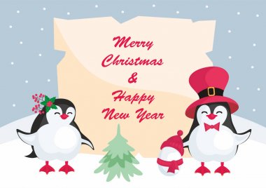 Komik penguen arka plan