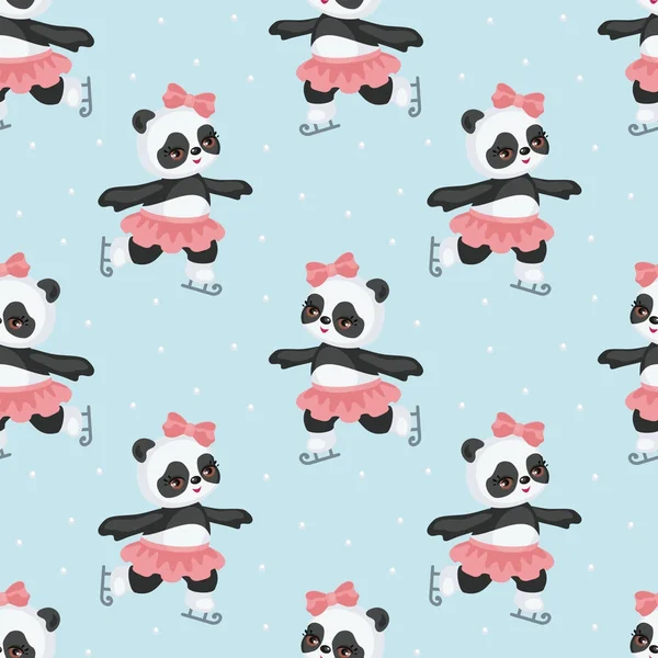 Aranyos panda minta — Stock Vector