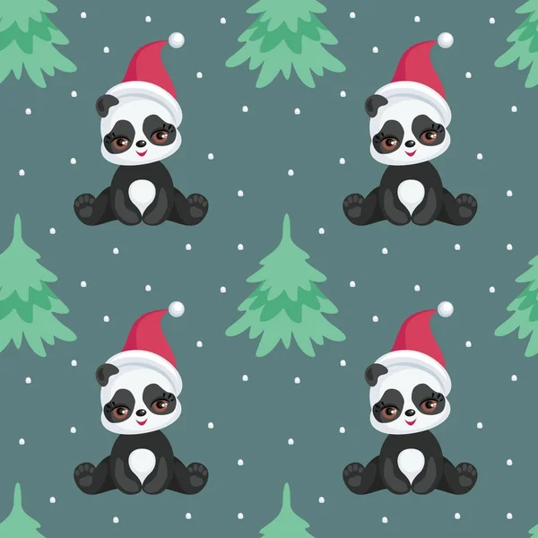 Modèle de panda drôle — Image vectorielle