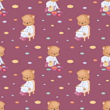 küçük ayıcık seamless modeli