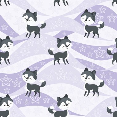 Husky köpek seamless modeli