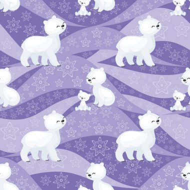 Kutup ayısı aile desen