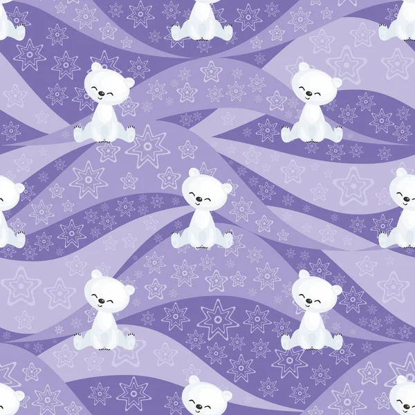 북극곰 새끼 패턴 — 스톡 벡터