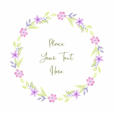 Bahar çiçekleriyle çiçek aranjmanı. Beyaz arkaplanda izole edilmiş suluboya el resmi.