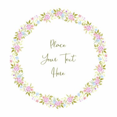 Bahar çiçekleriyle çiçek aranjmanı. Beyaz arkaplanda izole edilmiş suluboya el resmi.