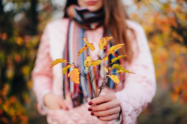 Primer plano al aire libre retrato de la hermosa joven mujer caucásica. o — Foto de Stock