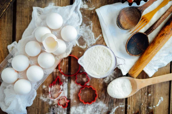 Homemade bakery making, gingerbread cookies close-up.  xmas swee — Stock Photo, Image