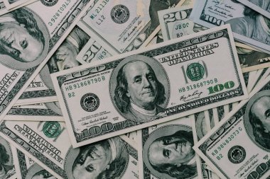 Dolar kavramı. Amerikan Doları nakit para. Bir Hundre